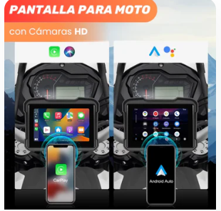 MotoPlay Pro: Pantalla Inteligente 5" con Apple CarPlay & Android Auto 🏍️📲